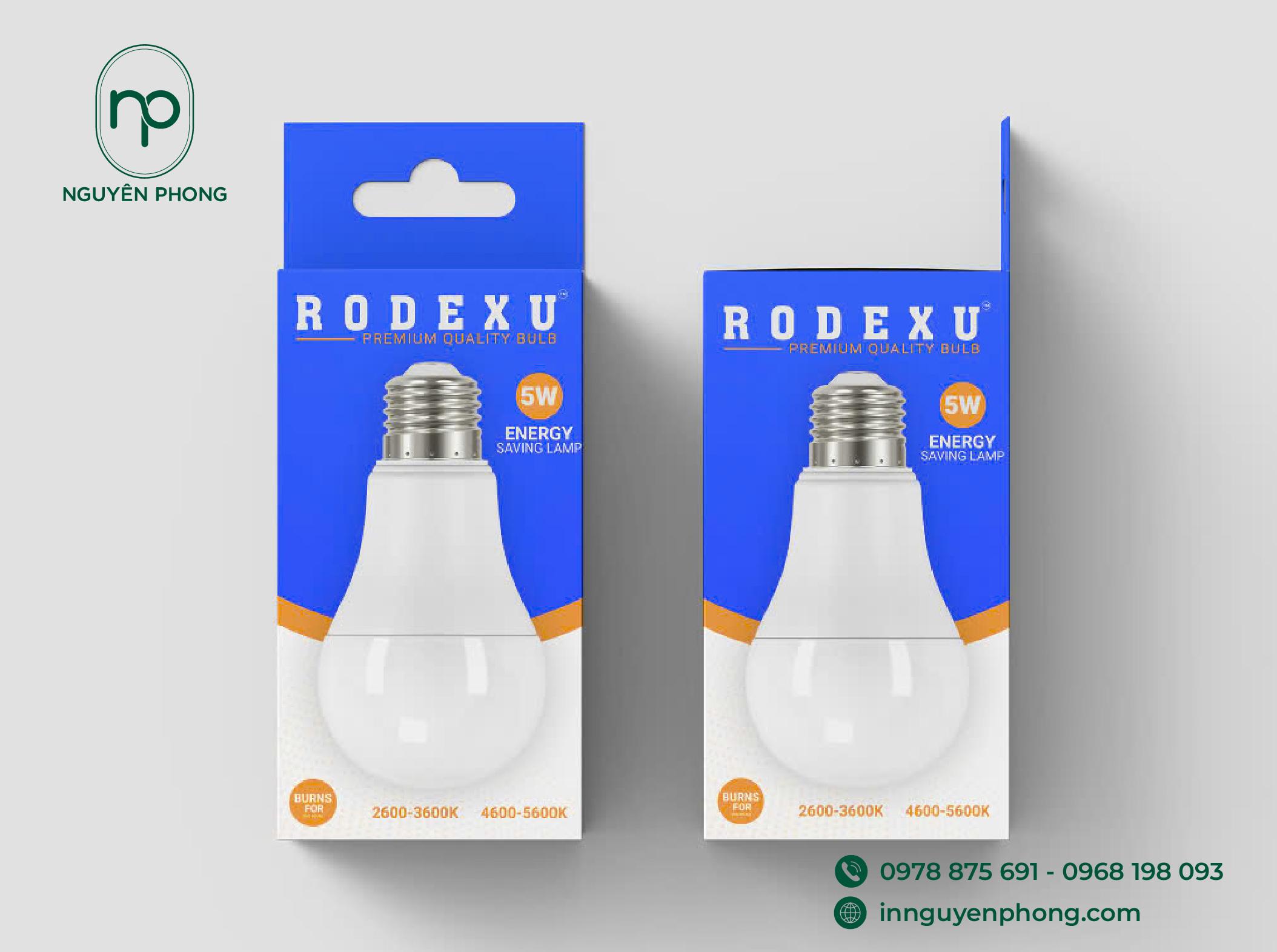 Mẫu hộp giấy đựng bóng đèn